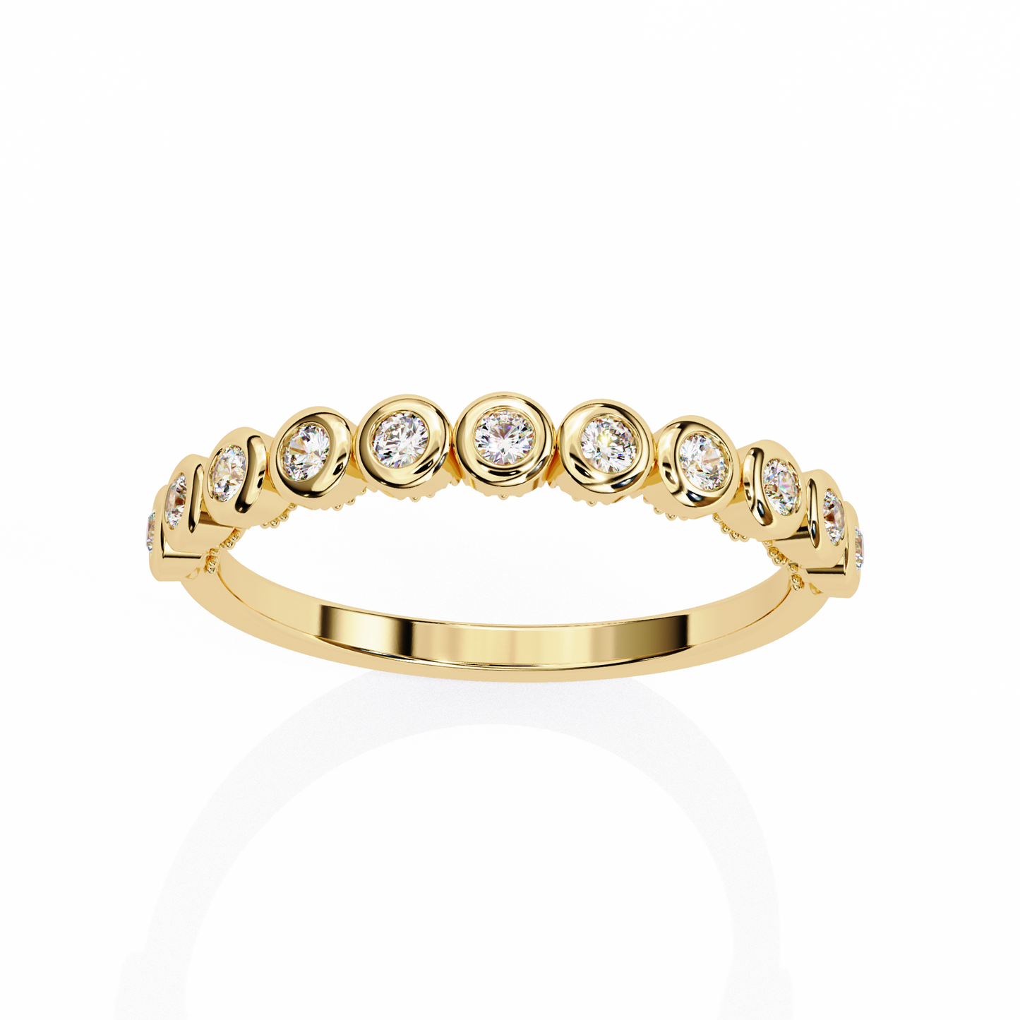 Bezel Set Diamond Eternity Ring – Sleek Minimal Band