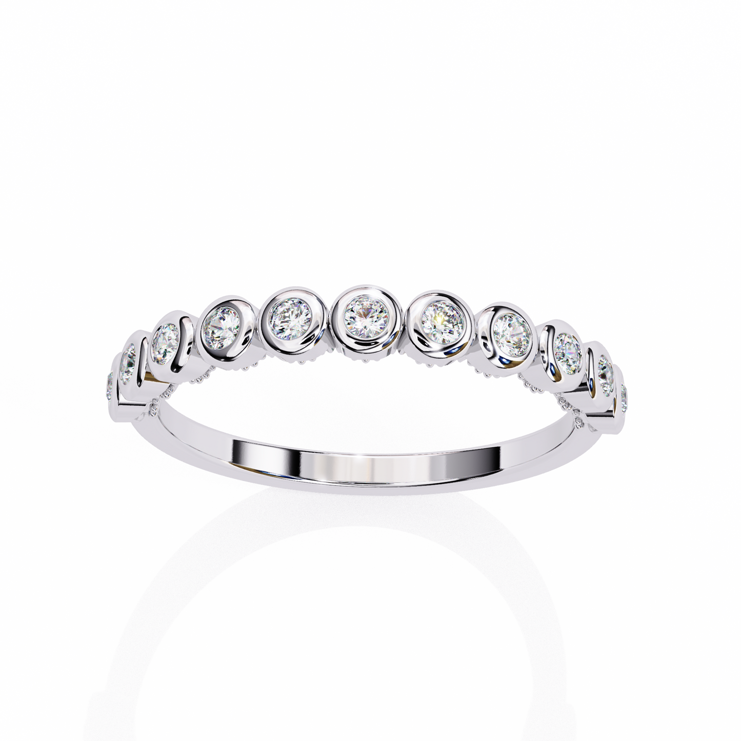 Bezel Set Diamond Eternity Ring – Sleek Minimal Band