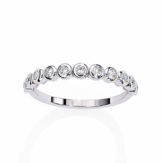 Bezel Set Diamond Eternity Ring – Sleek Minimal Band