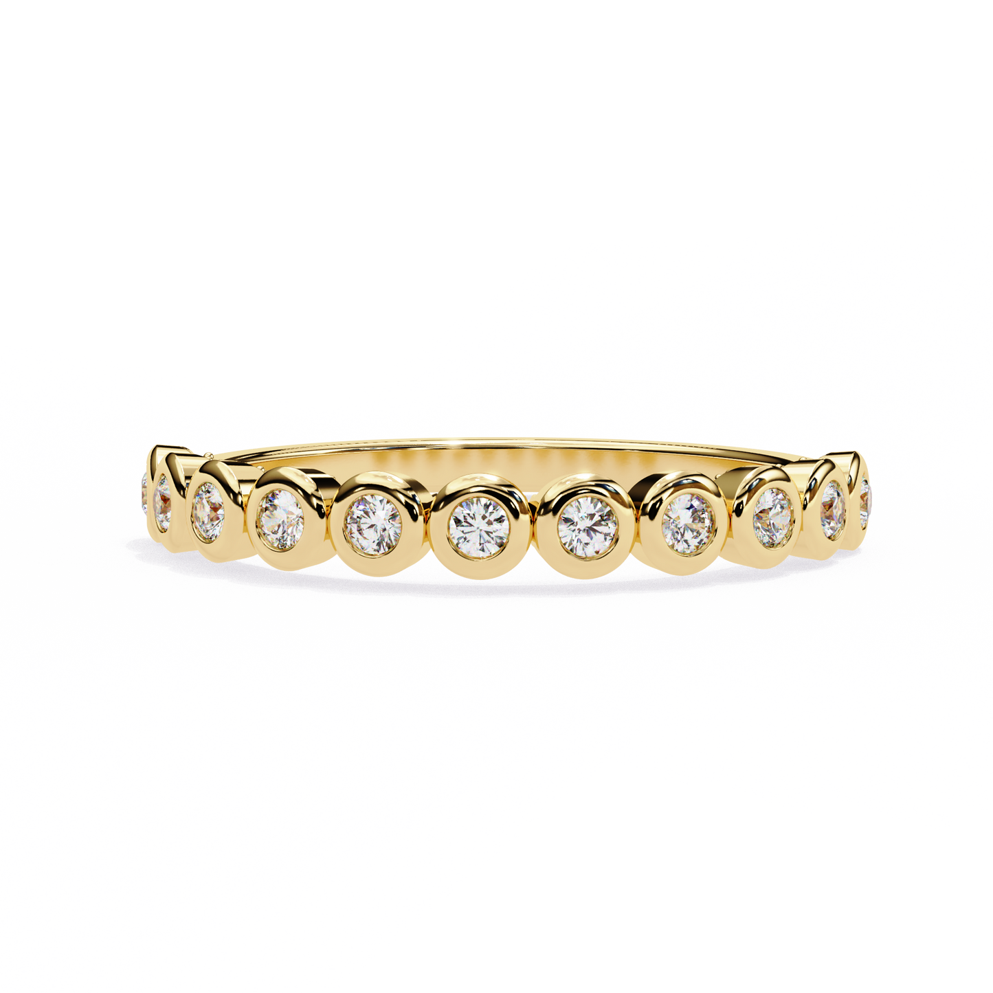 Bezel Set Diamond Eternity Ring – Sleek Minimal Band