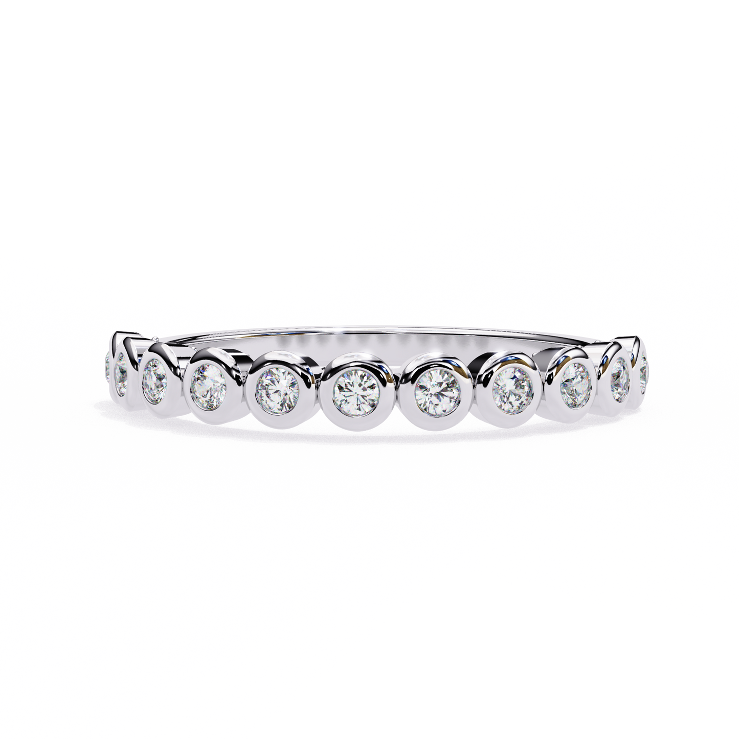 Bezel Set Diamond Eternity Ring – Sleek Minimal Band
