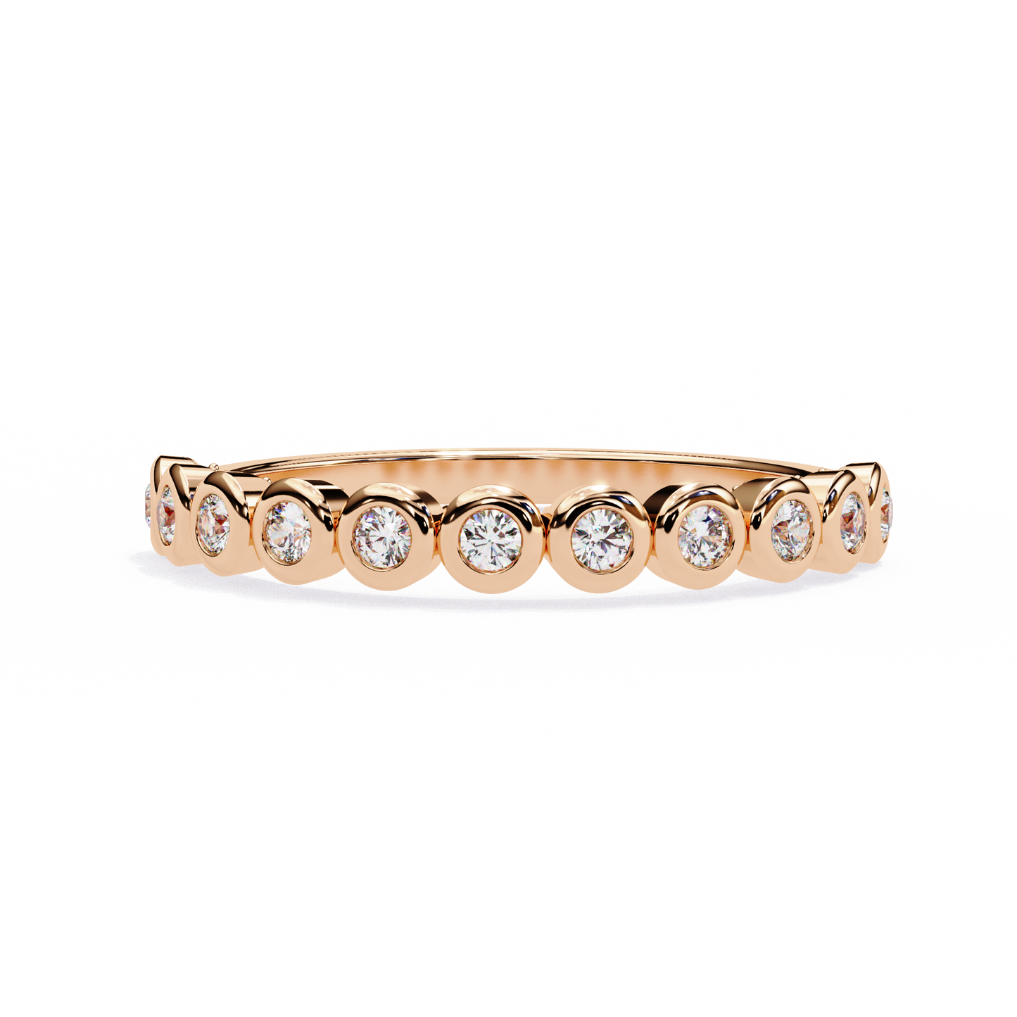 Bezel Set Diamond Eternity Ring – Sleek Minimal Band