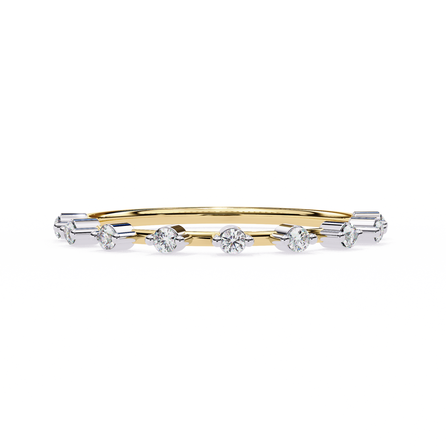 Celeste Diamond Line Ring – Elegant Multi-Stone Minimal Band