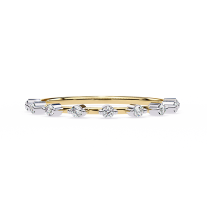 Celeste Diamond Line Ring – Elegant Multi-Stone Minimal Band