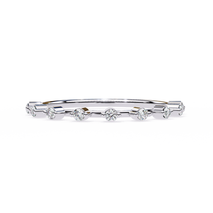 Celeste Diamond Line Ring – Elegant Multi-Stone Minimal Band