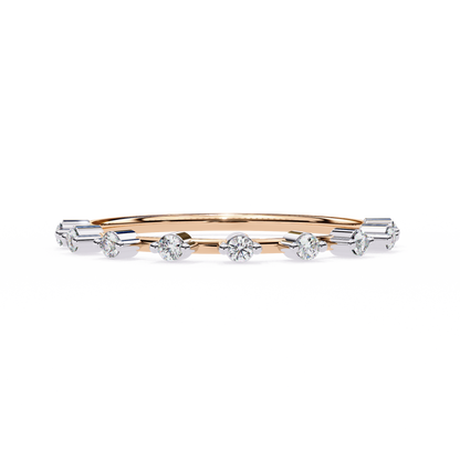Celeste Diamond Line Ring – Elegant Multi-Stone Minimal Band