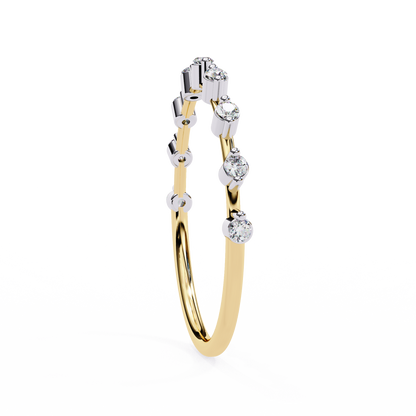 Celeste Diamond Line Ring – Elegant Multi-Stone Minimal Band
