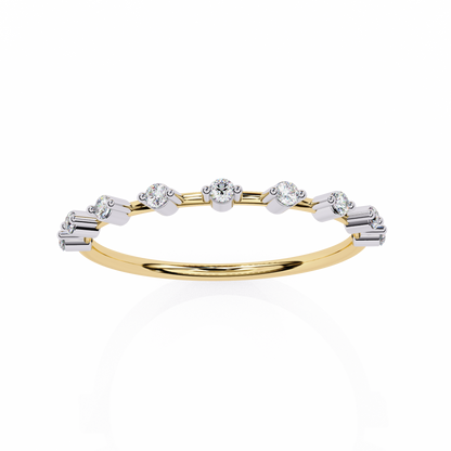 Celeste Diamond Line Ring – Elegant Multi-Stone Minimal Band