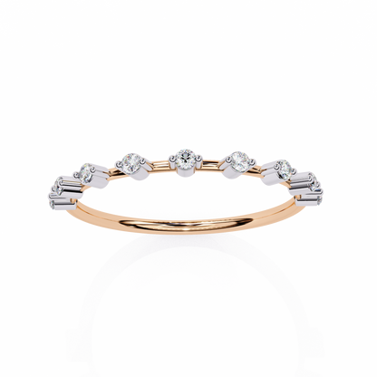 Celeste Diamond Line Ring – Elegant Multi-Stone Minimal Band