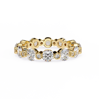 Bezel Set Round Diamond Eternity Ring