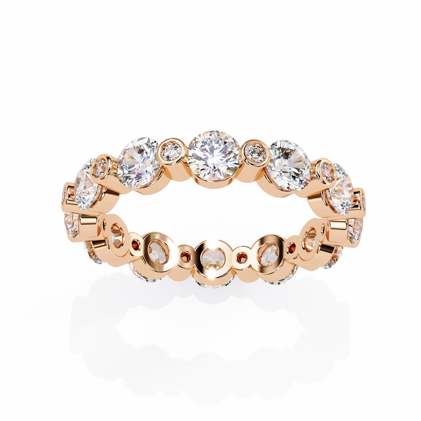 Bezel Set Round Diamond Eternity Ring
