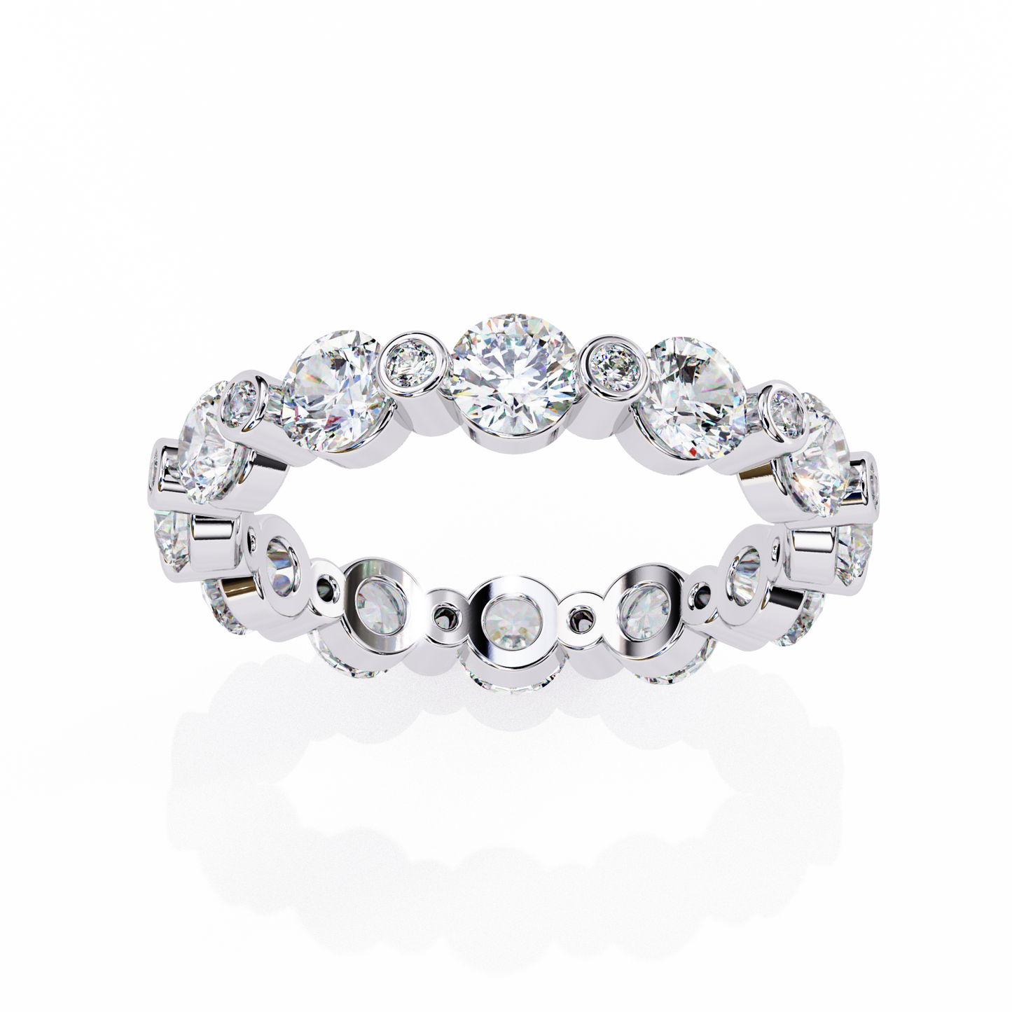 Bezel Set Round Diamond Eternity Ring