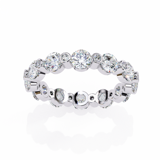 Bezel Set Round Diamond Eternity Ring