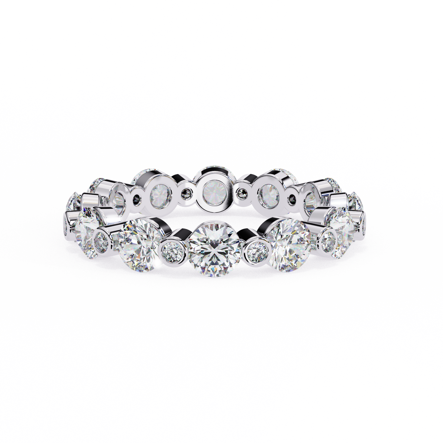 Bezel Set Round Diamond Eternity Ring