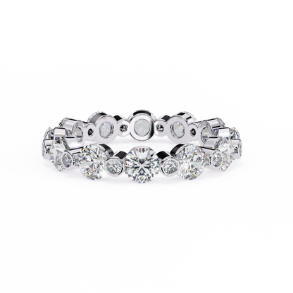 Bezel Set Round Diamond Eternity Ring
