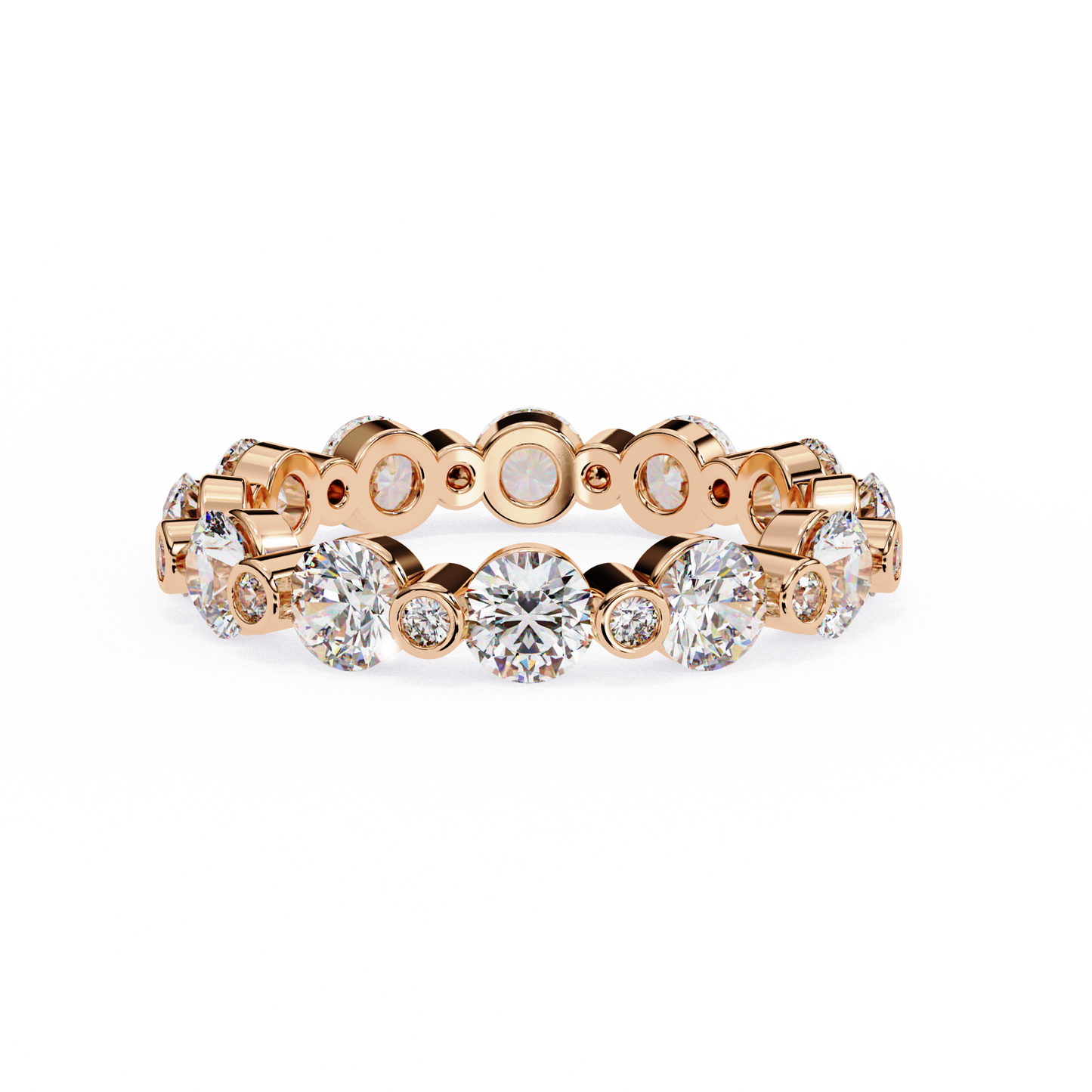 Bezel Set Round Diamond Eternity Ring