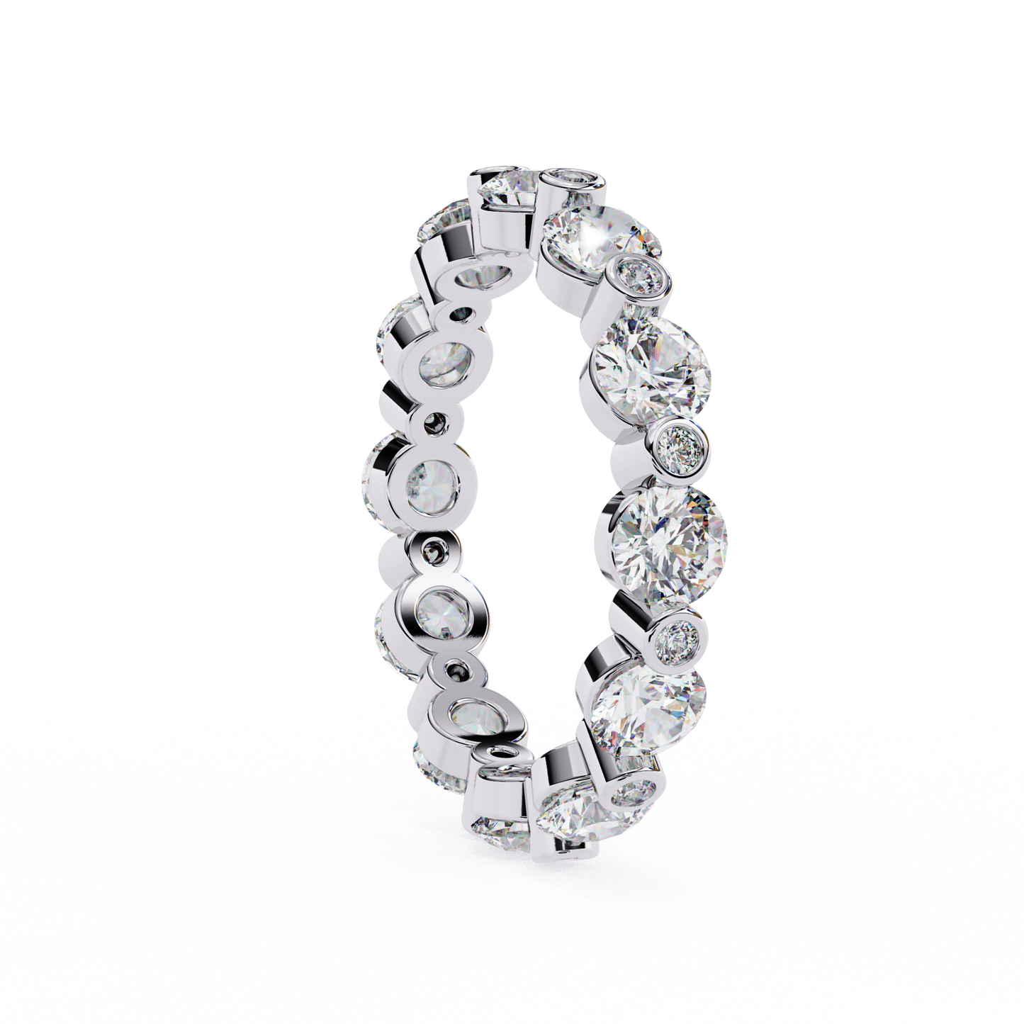 Bezel Set Round Diamond Eternity Ring