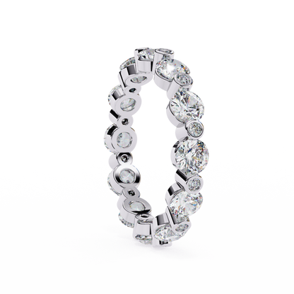 Bezel Set Round Diamond Eternity Ring