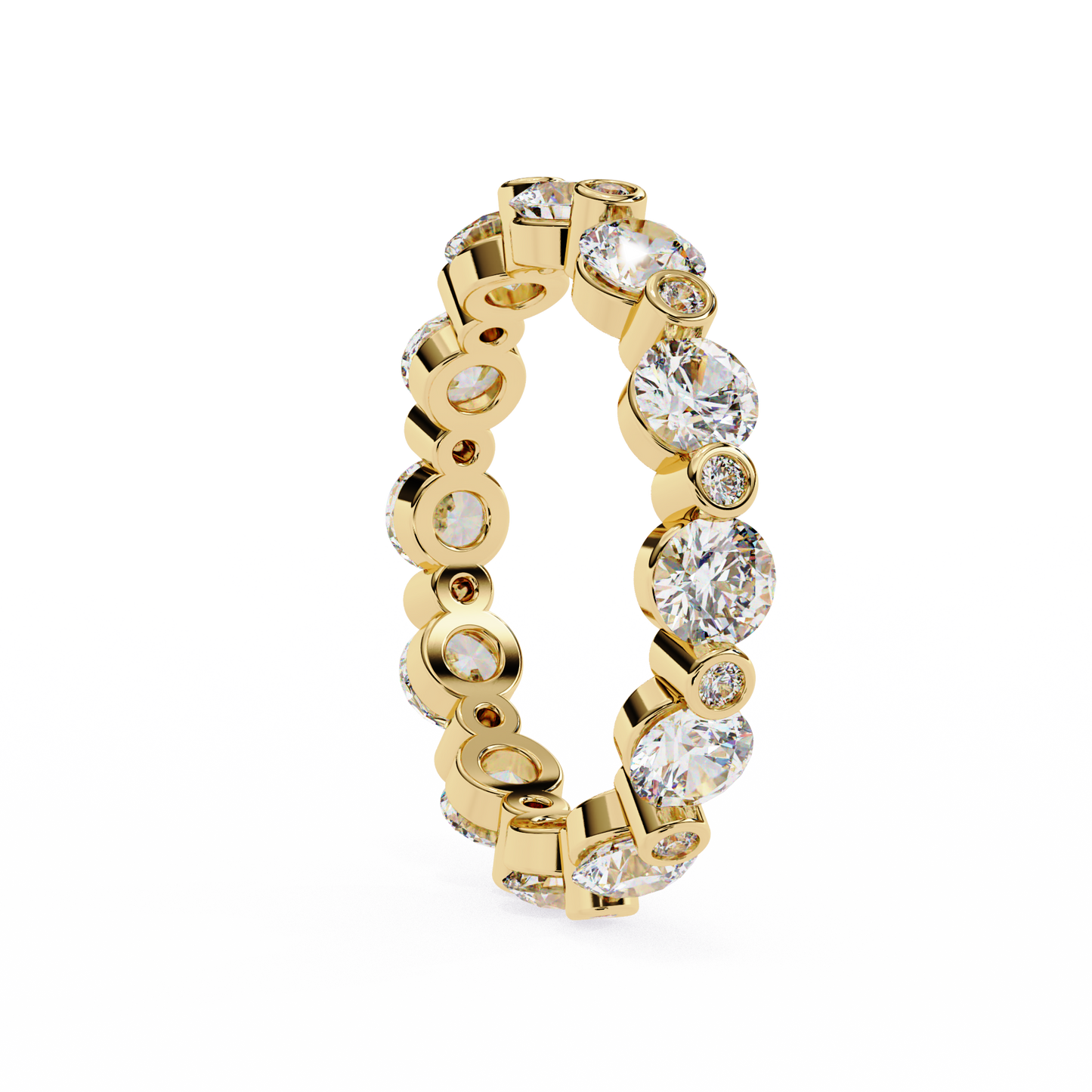 Bezel Set Round Diamond Eternity Ring