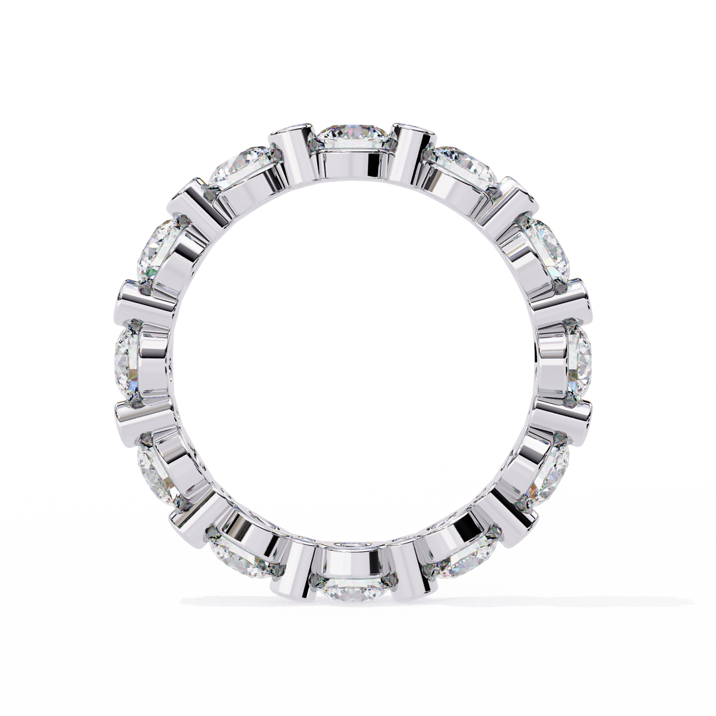 Bezel Set Round Diamond Eternity Ring