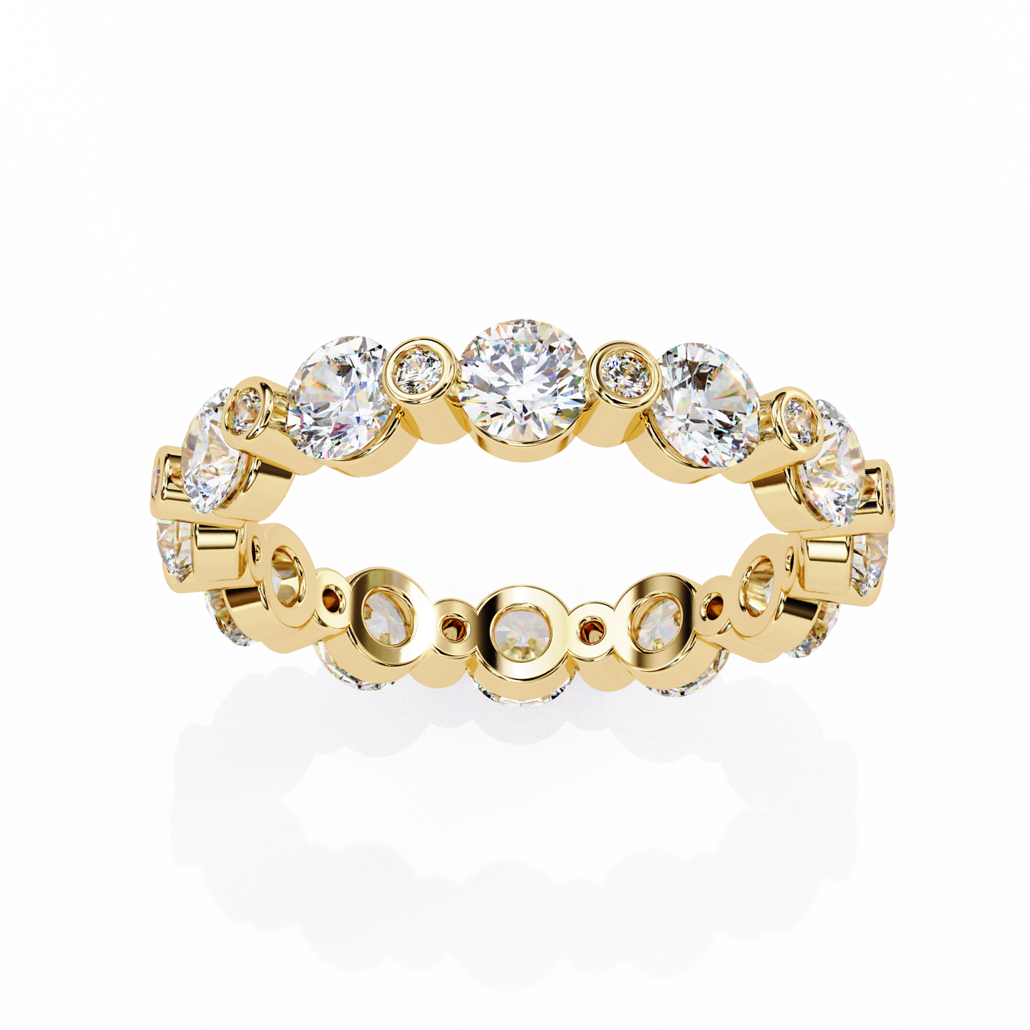 Bezel Set Round Diamond Eternity Ring
