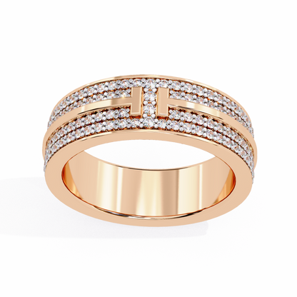 T-Bar Luxe Pavé Diamond Ring