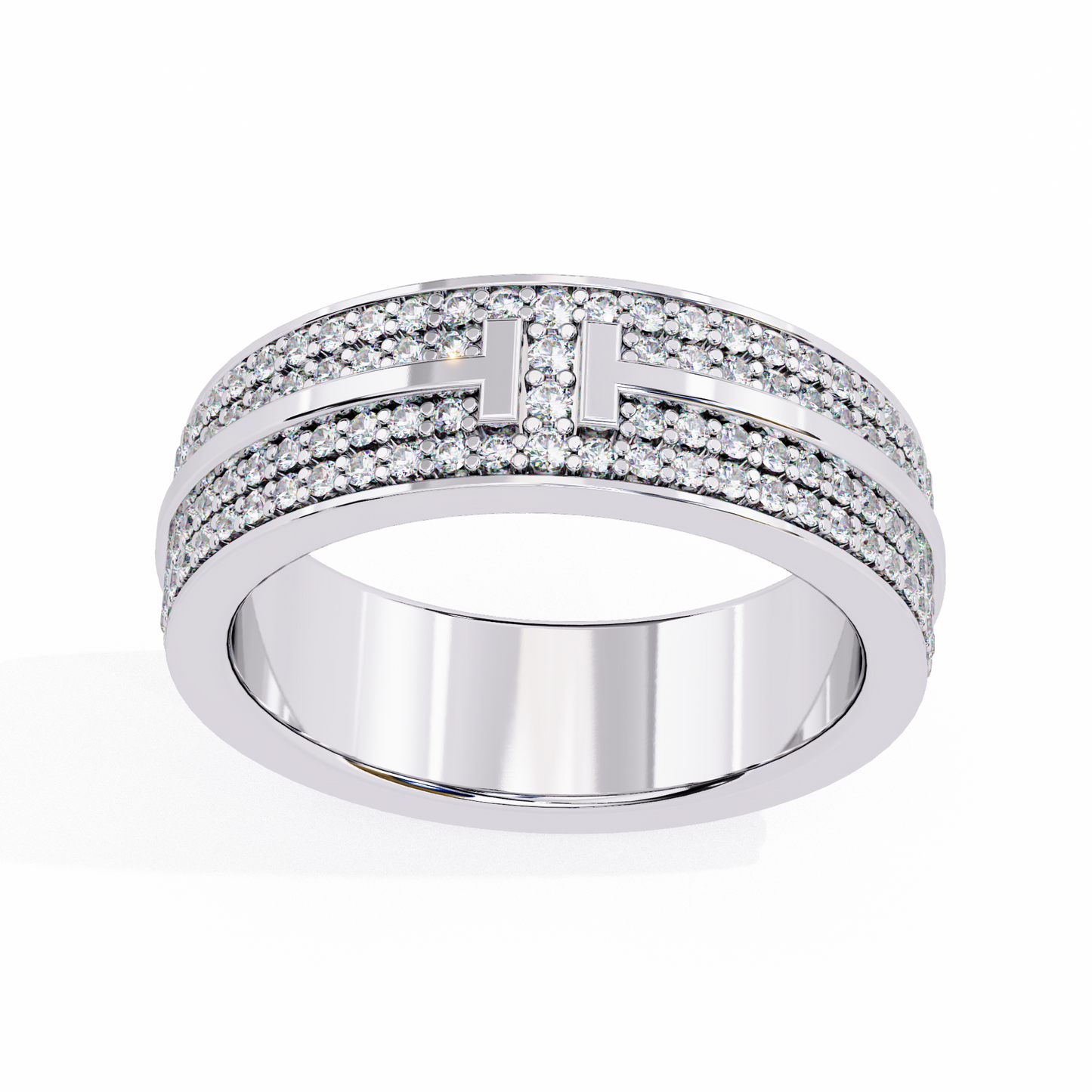 T-Bar Luxe Pavé Diamond Ring