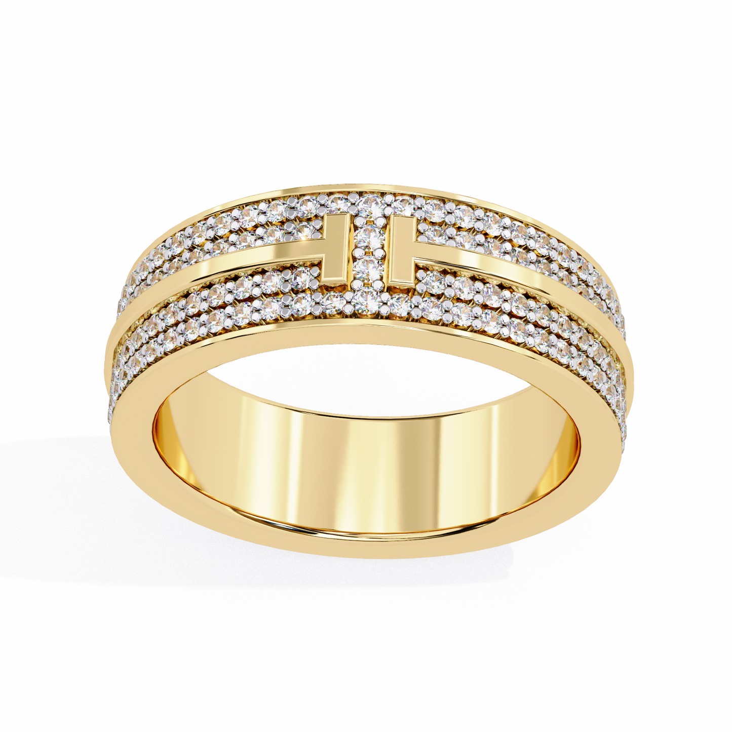 T-Bar Luxe Pavé Diamond Ring