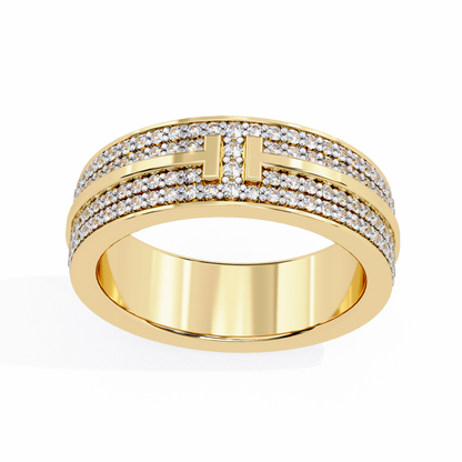 T-Bar Luxe Pavé Diamond Ring