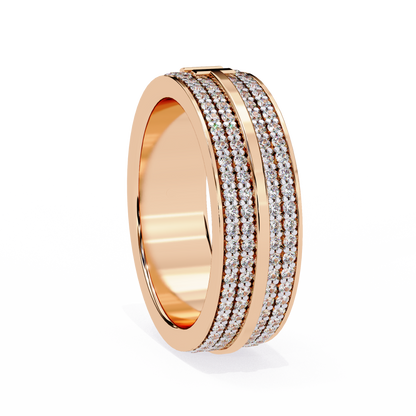 T-Bar Luxe Pavé Diamond Ring
