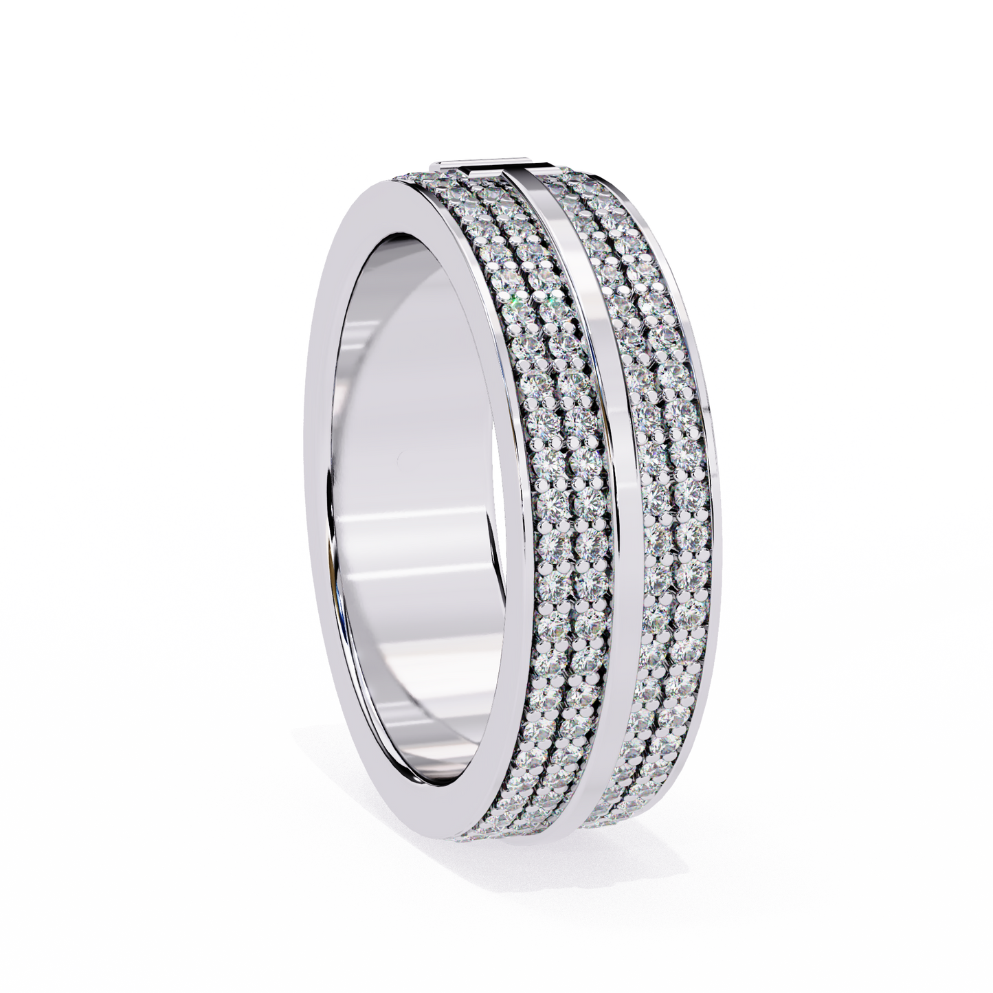 T-Bar Luxe Pavé Diamond Ring