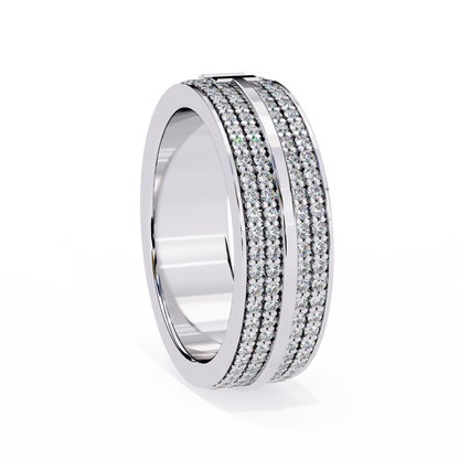T-Bar Luxe Pavé Diamond Ring