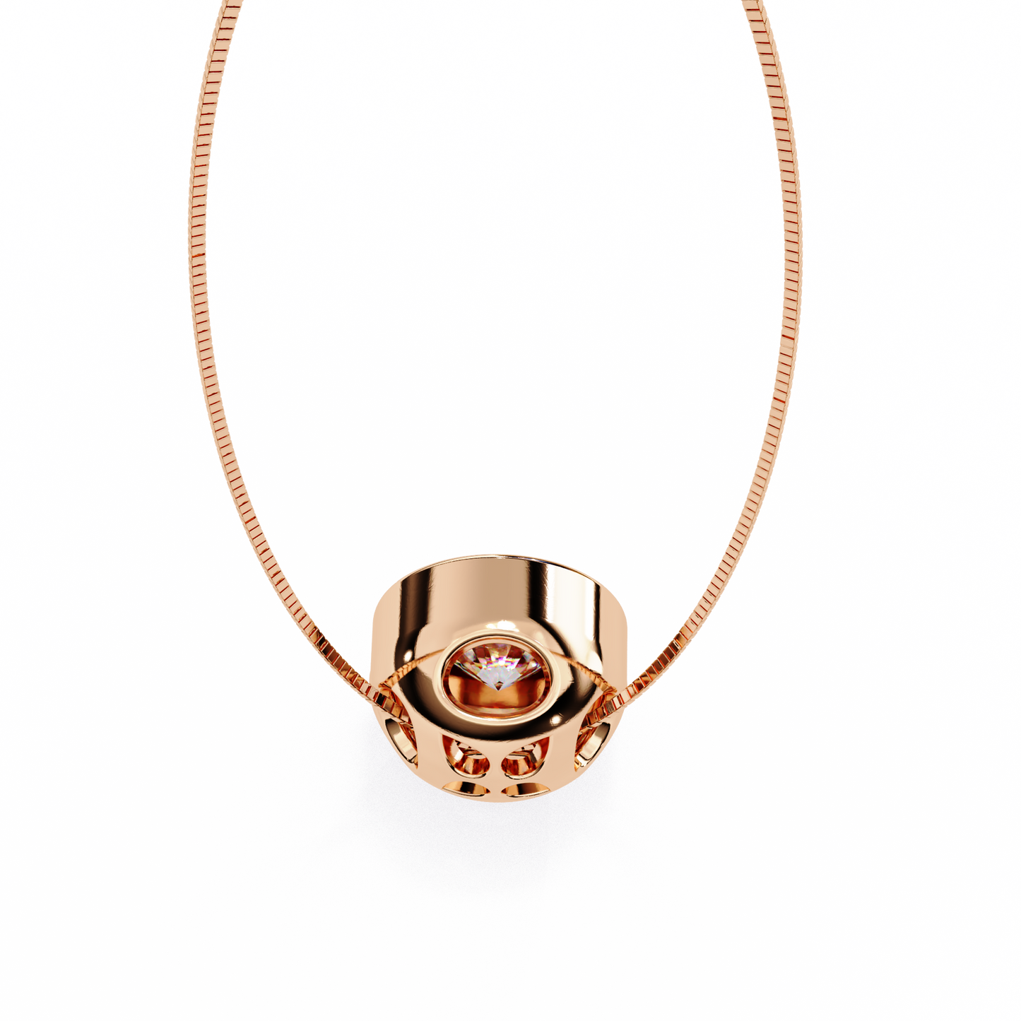 Solara Halo Diamond Pendant