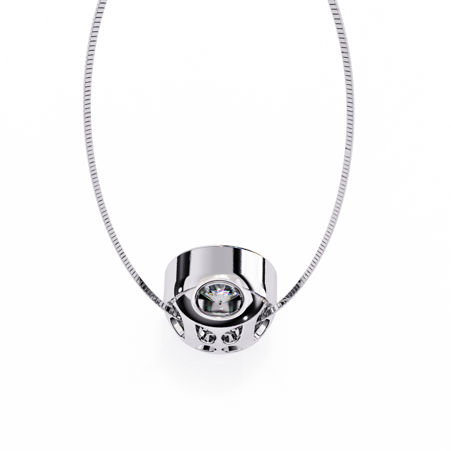 Solara Halo Diamond Pendant
