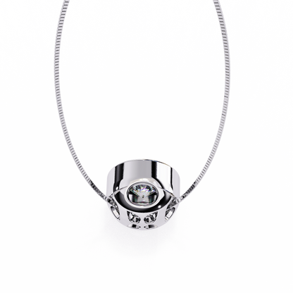 Solara Halo Diamond Pendant