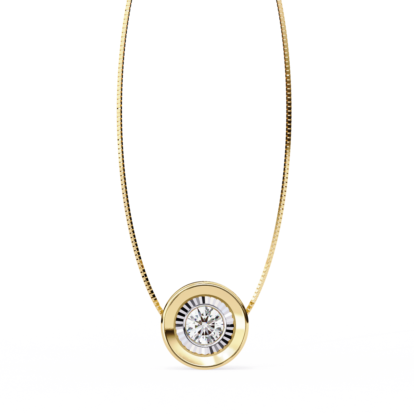 Solara Halo Diamond Pendant