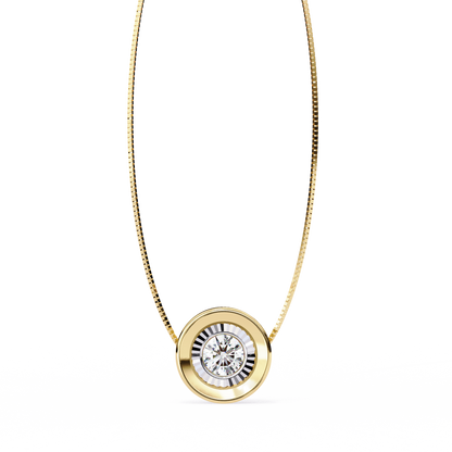 Solara Halo Diamond Pendant