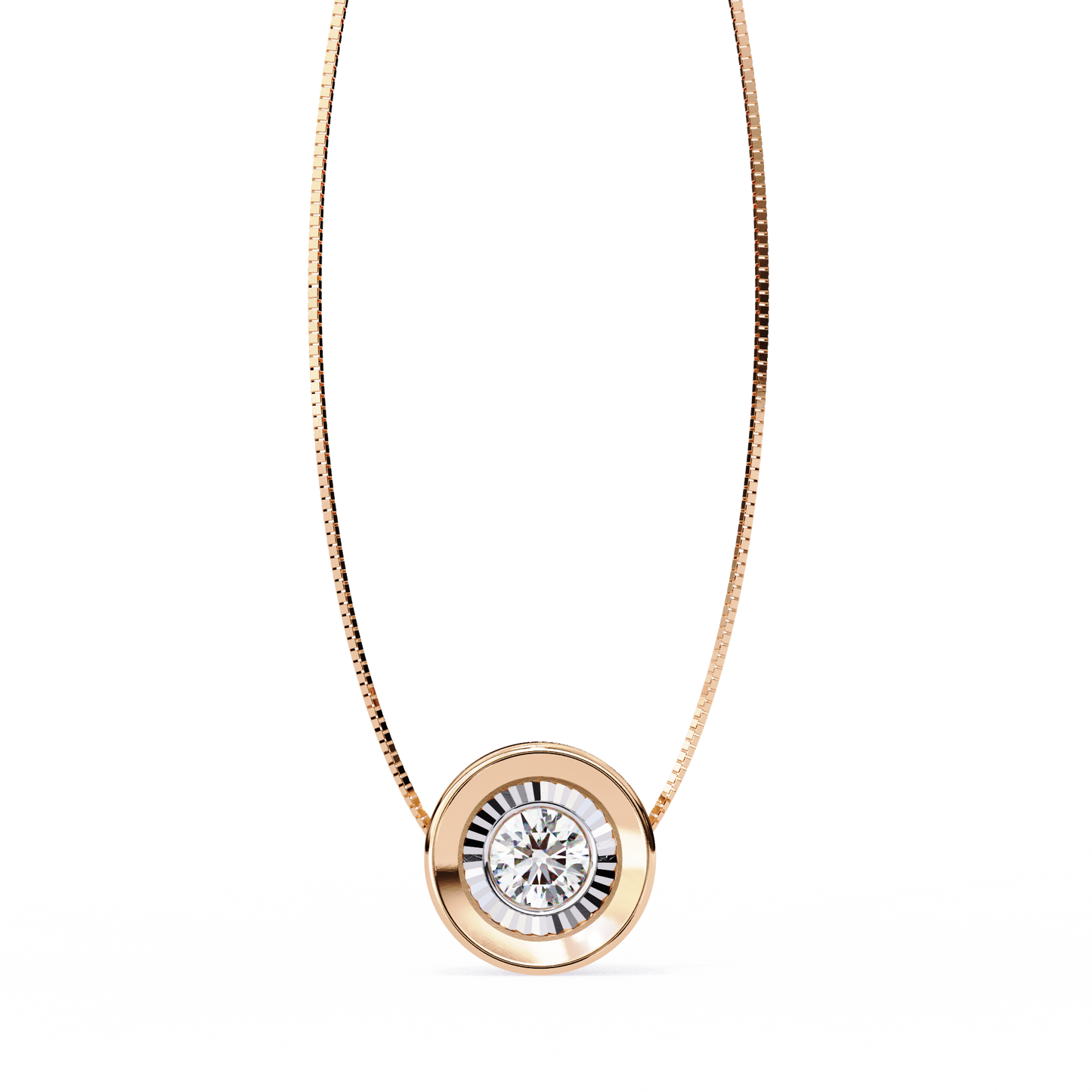 Solara Halo Diamond Pendant