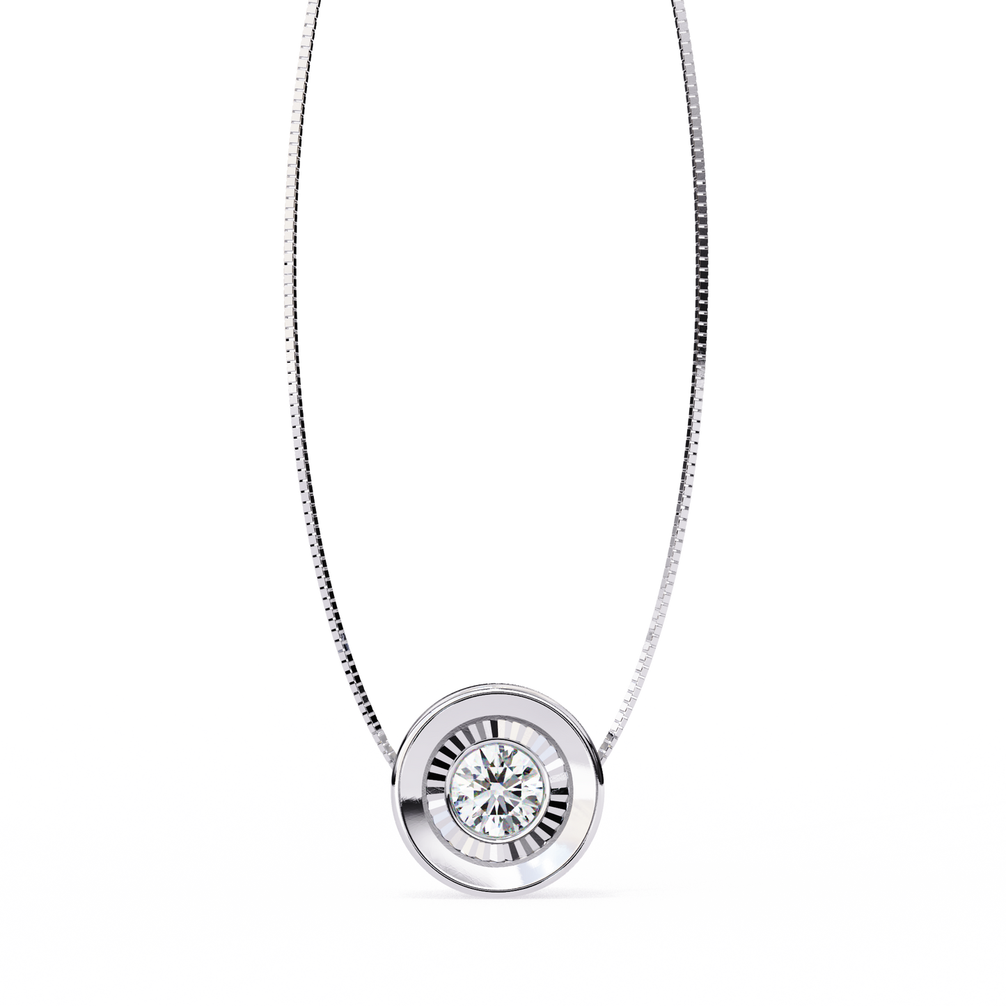 Solara Halo Diamond Pendant