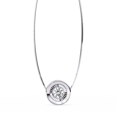 Solara Halo Diamond Pendant