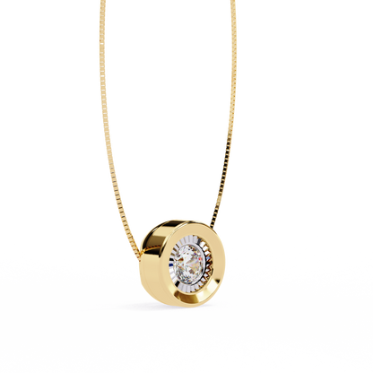 Solara Halo Diamond Pendant