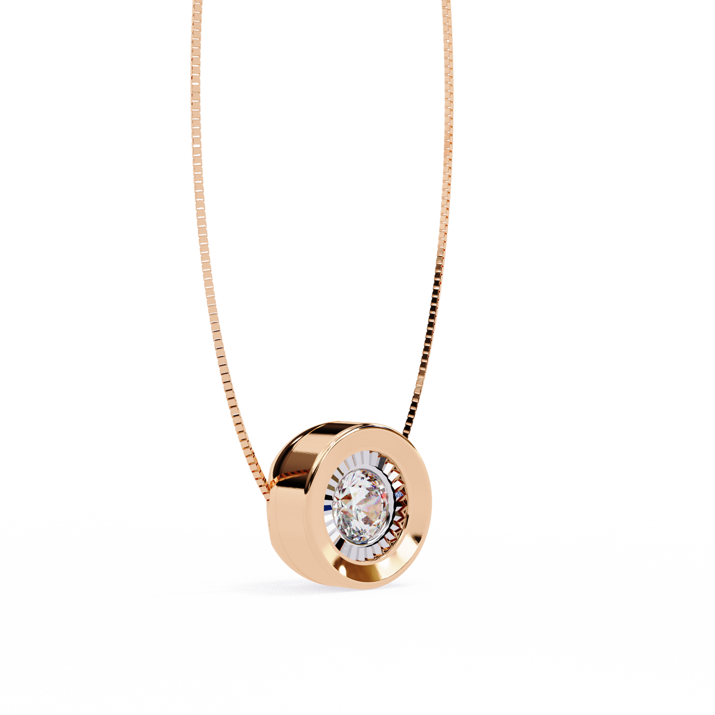 Solara Halo Diamond Pendant