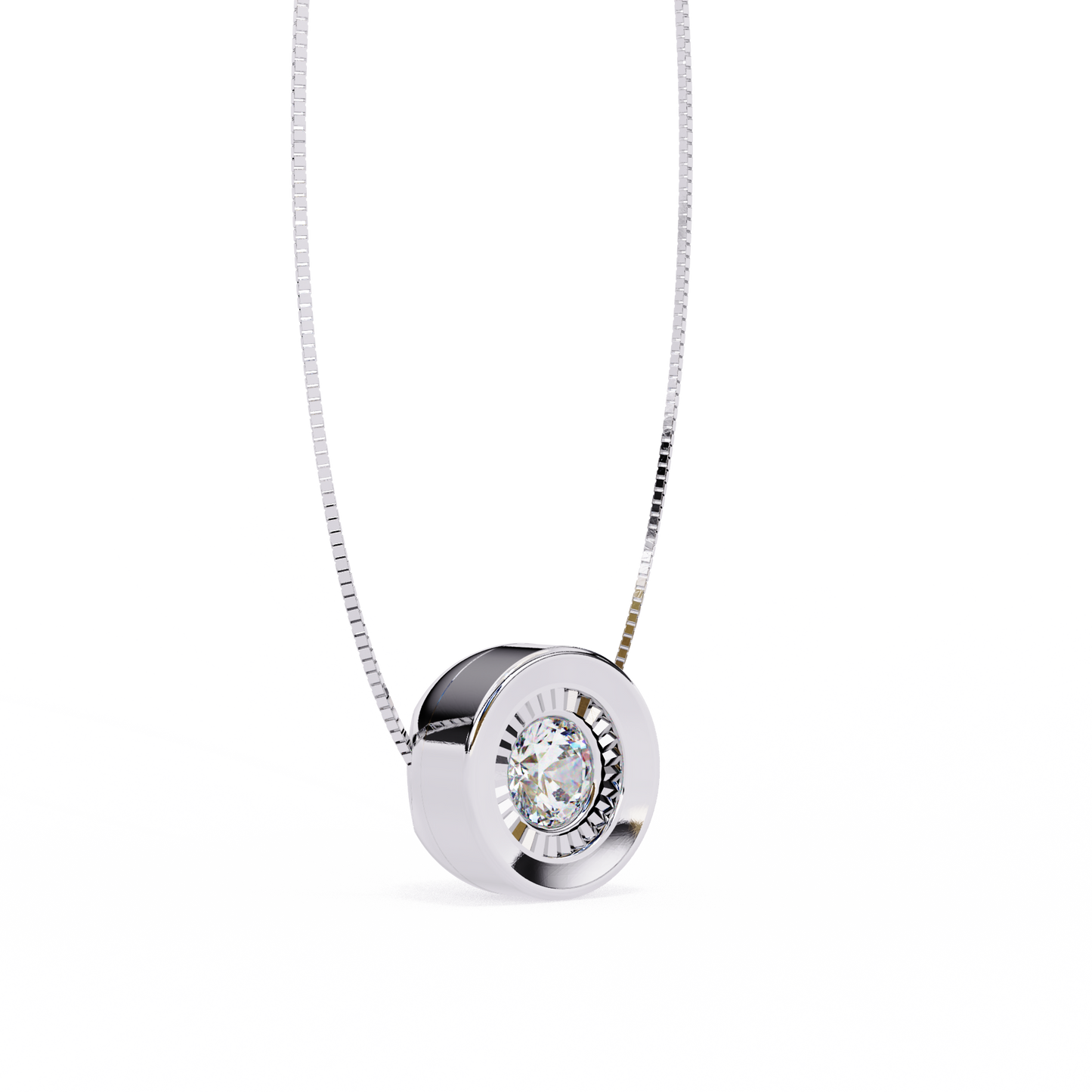 Solara Halo Diamond Pendant
