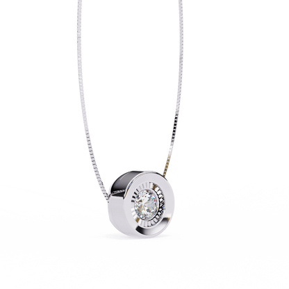 Solara Halo Diamond Pendant