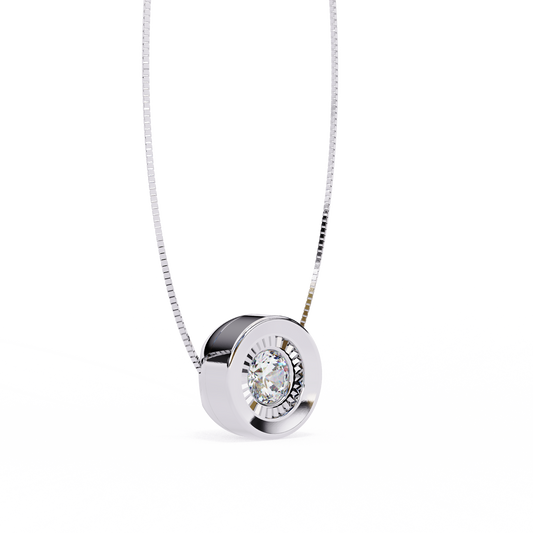 Solara Halo Diamond Pendant