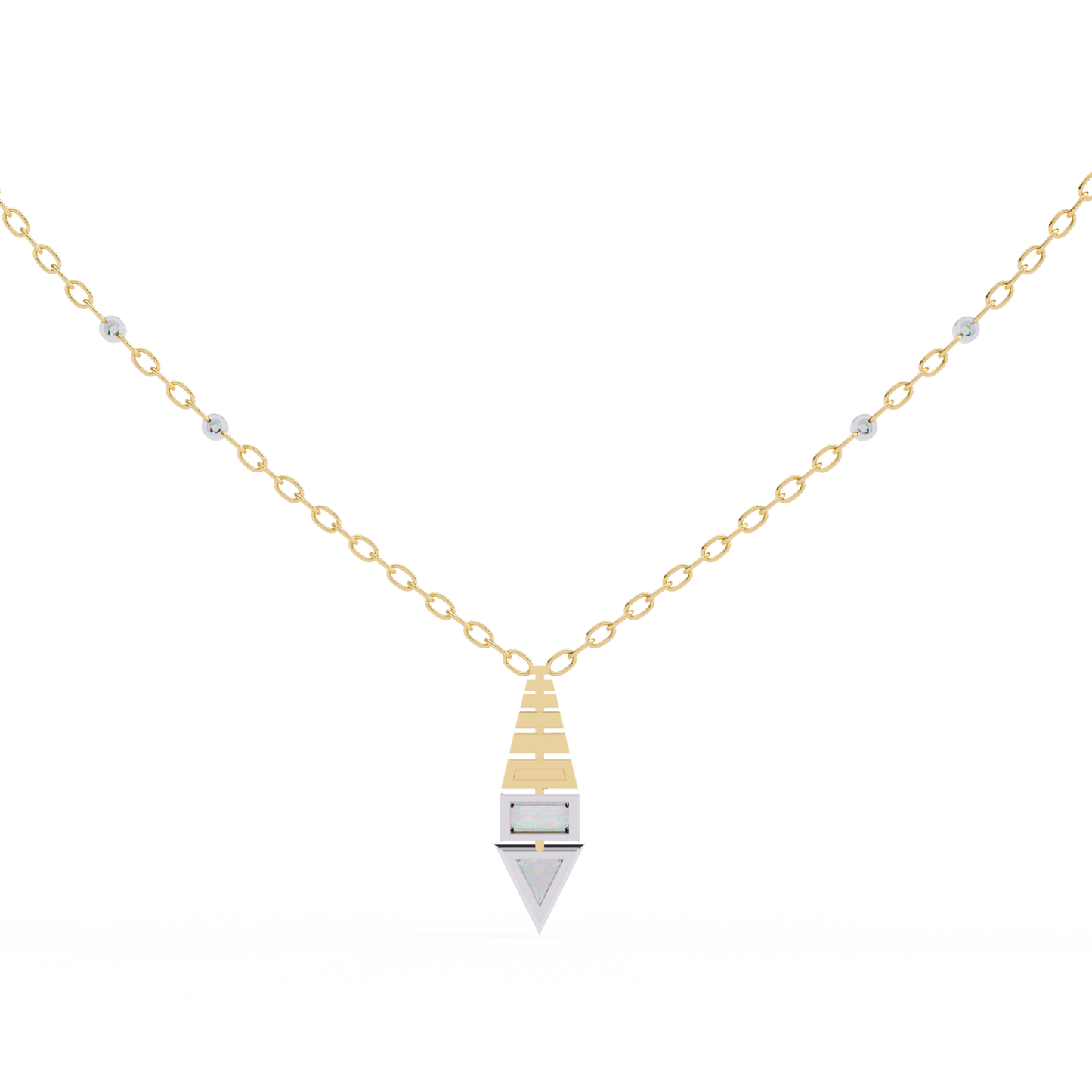 Geometric Diamond Accent Pendant