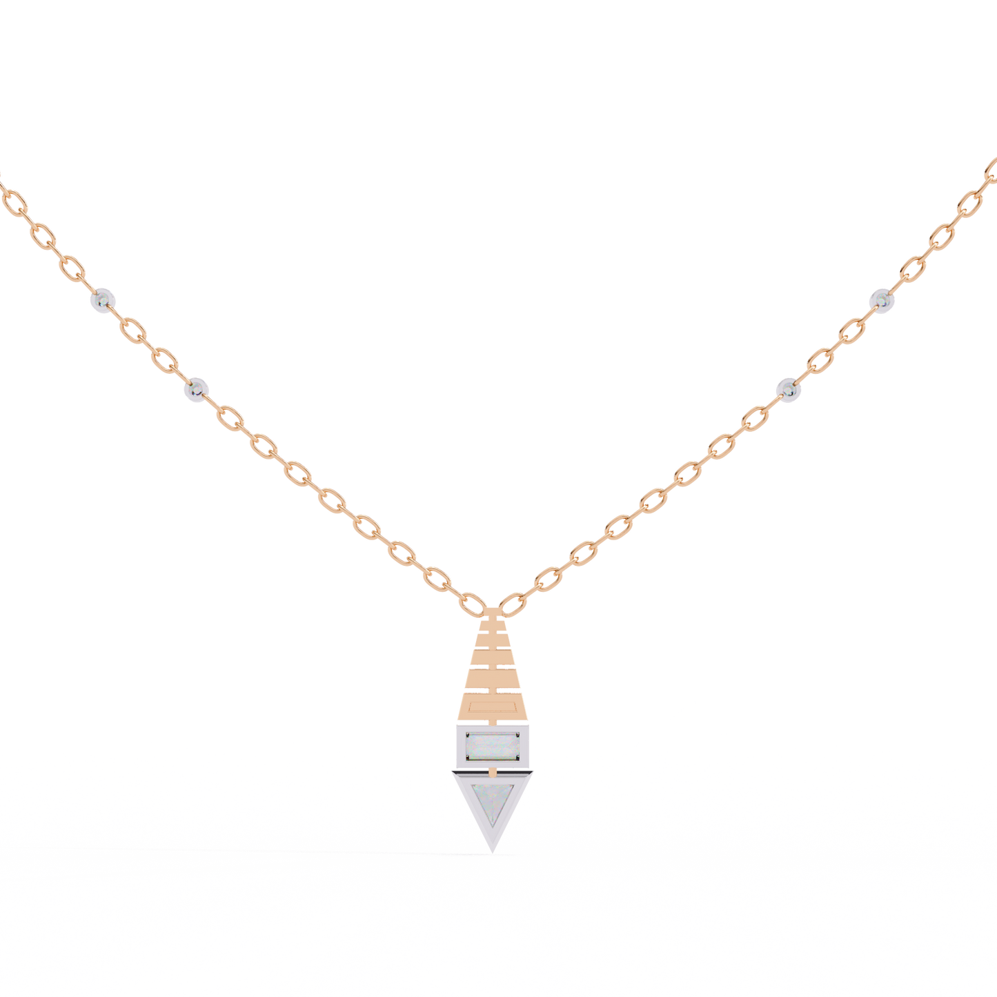 Geometric Diamond Accent Pendant
