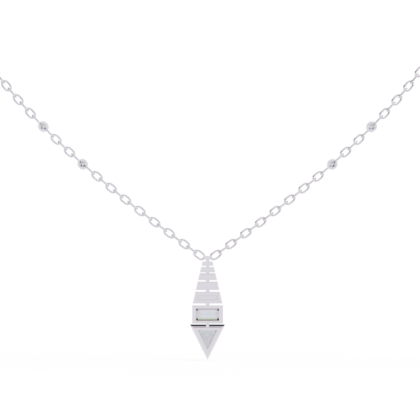 Geometric Diamond Accent Pendant