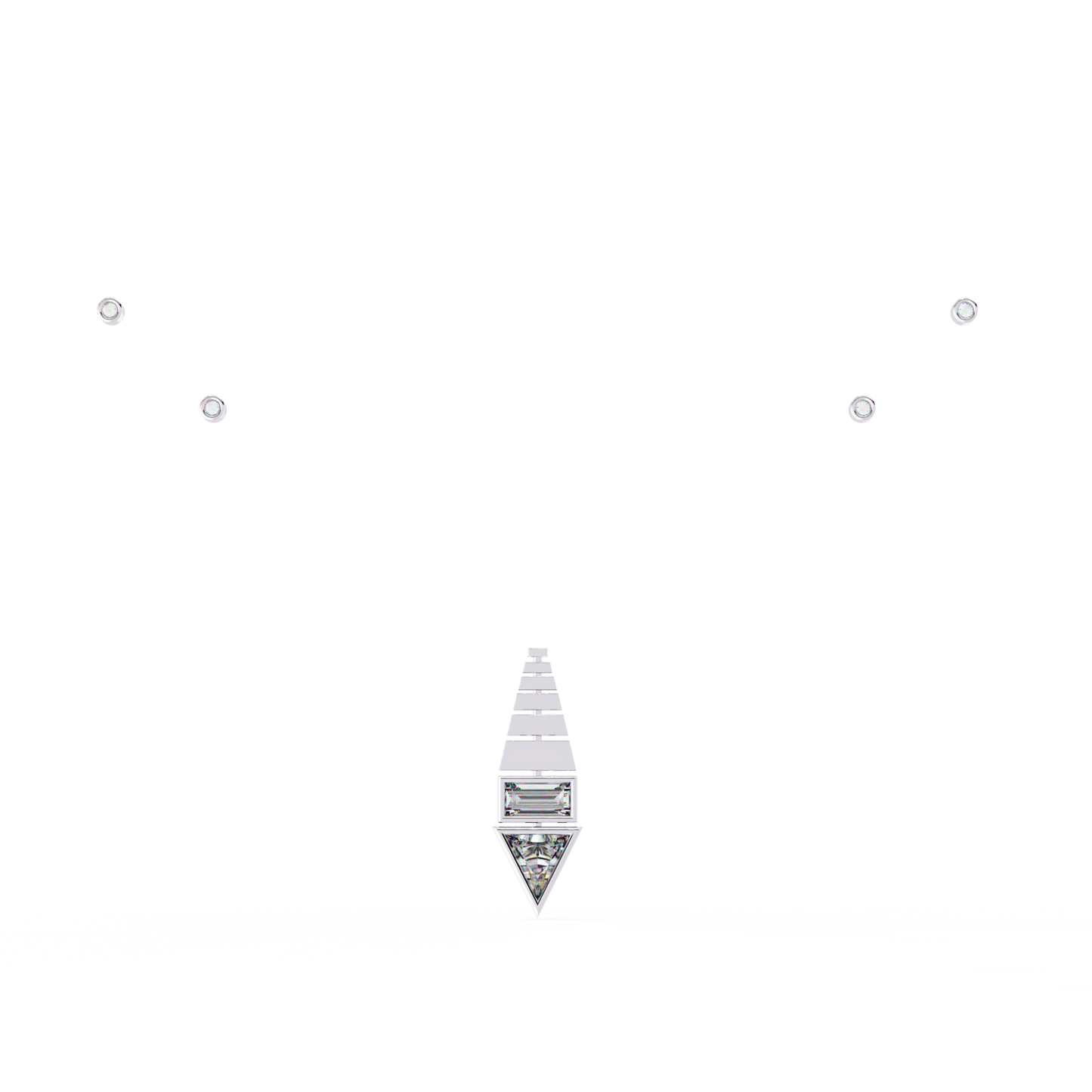 Geometric Diamond Accent Pendant