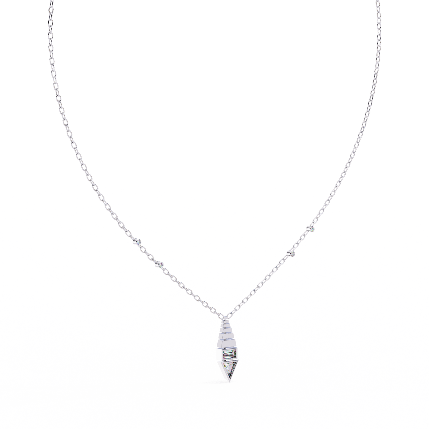 Geometric Diamond Accent Pendant